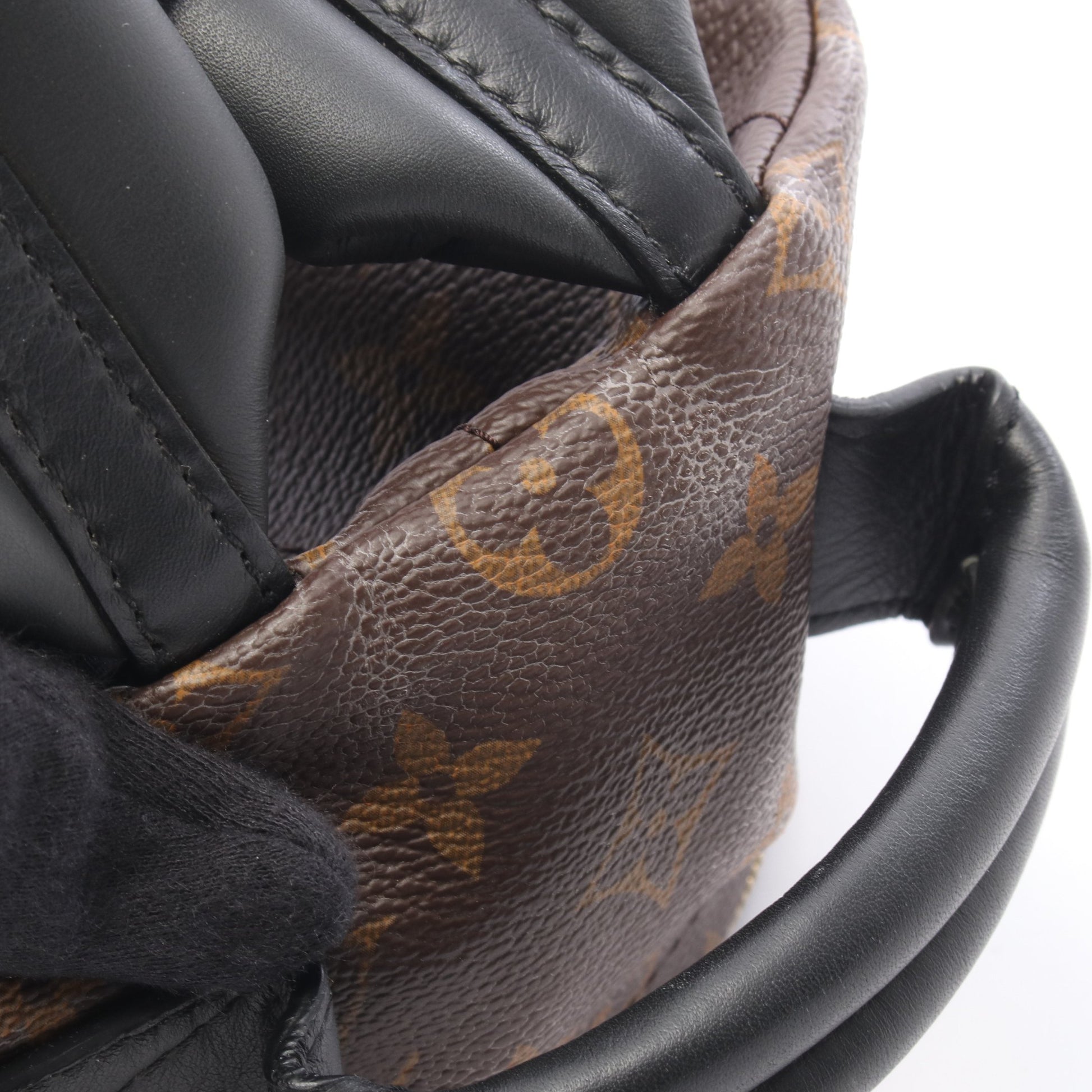 パームスプリングスPM モノグラム バックパック リュックサック PVC レザー ブラウン ブラック ルイヴィトン バッグ LOUIS VUITTON