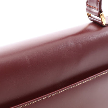 マストライン トップハンドル ハンドバッグ レザー ボルドー カルティエ バッグ Cartier
