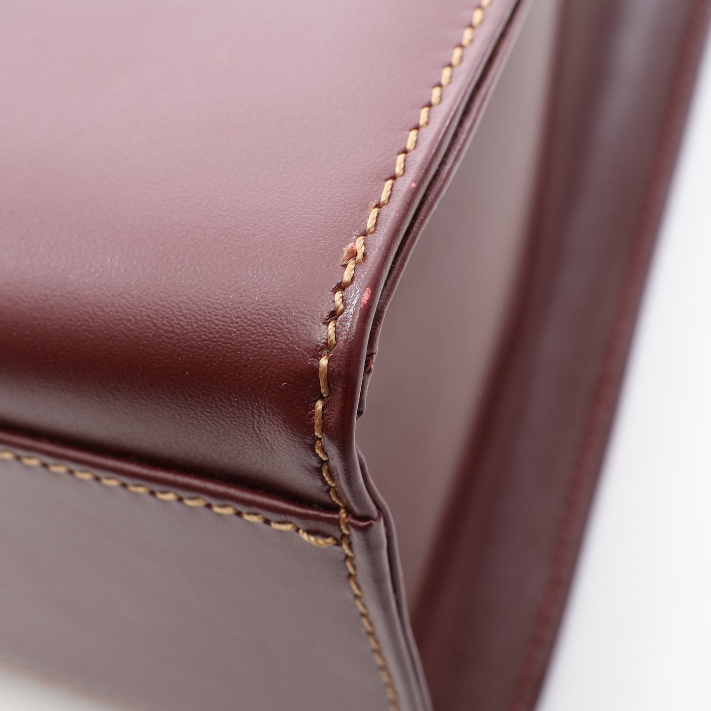 マストライン トップハンドル ハンドバッグ レザー ボルドー カルティエ バッグ Cartier