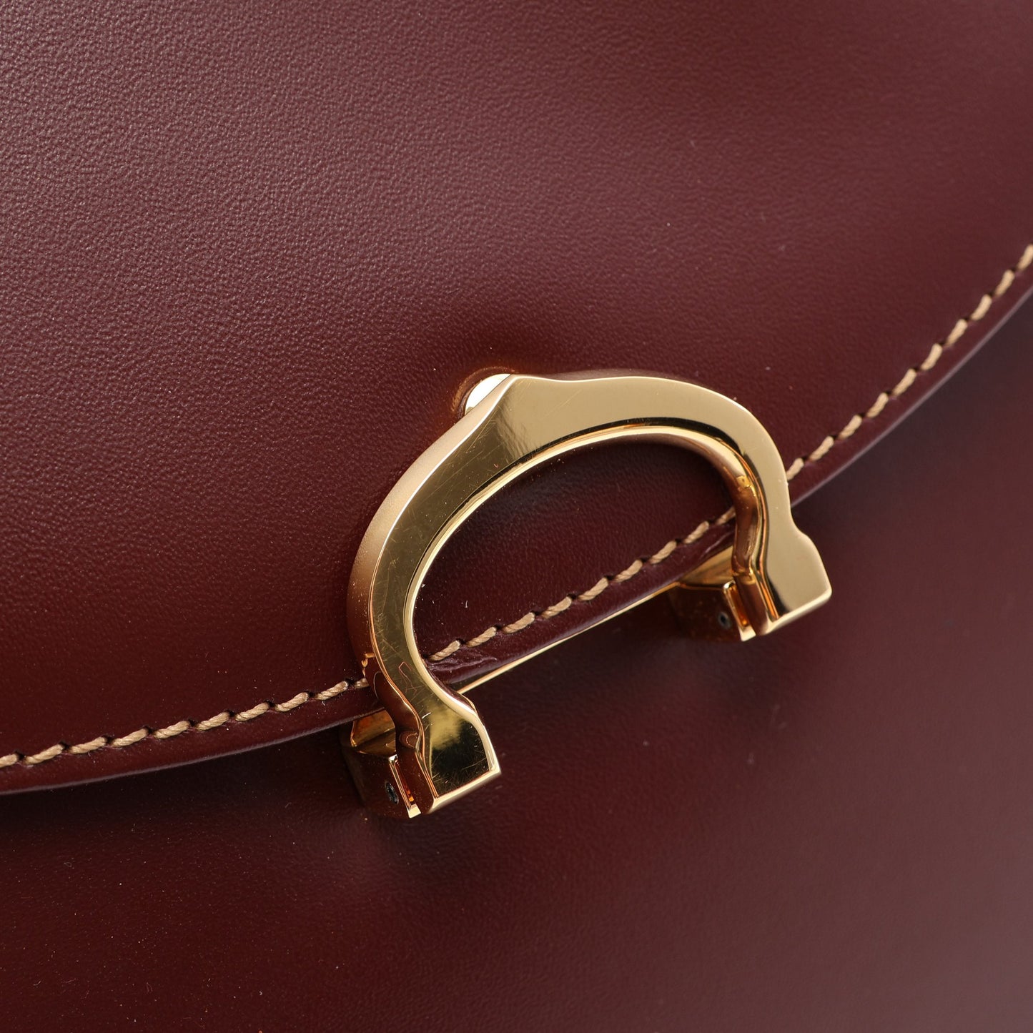 マストライン トップハンドル ハンドバッグ レザー ボルドー カルティエ バッグ Cartier