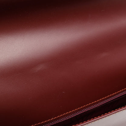 マストライン トップハンドル ハンドバッグ レザー ボルドー カルティエ バッグ Cartier