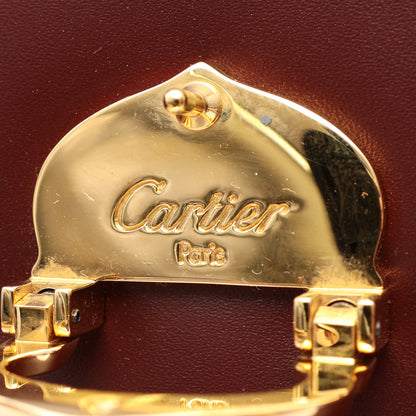 マストライン トップハンドル ハンドバッグ レザー ボルドー カルティエ バッグ Cartier