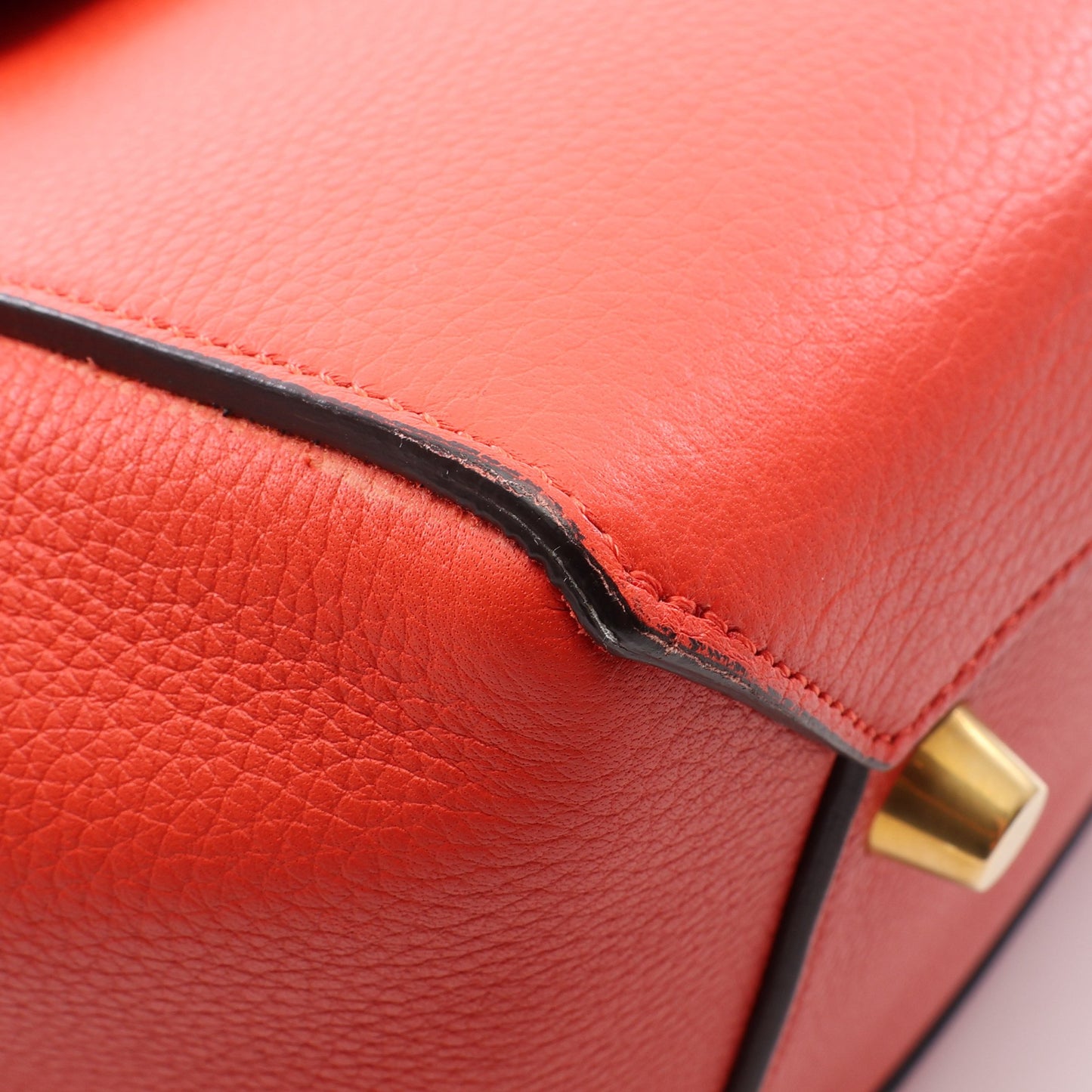 BELT BAG MINI ベルトバッグ ミニ 2WAY ハンドバッグ レザー オレンジレッド セリーヌ