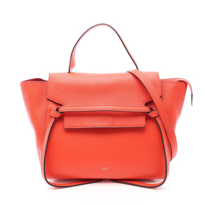 BELT BAG MINI ベルトバッグ ミニ 2WAY ハンドバッグ レザー オレンジレッド セリーヌ