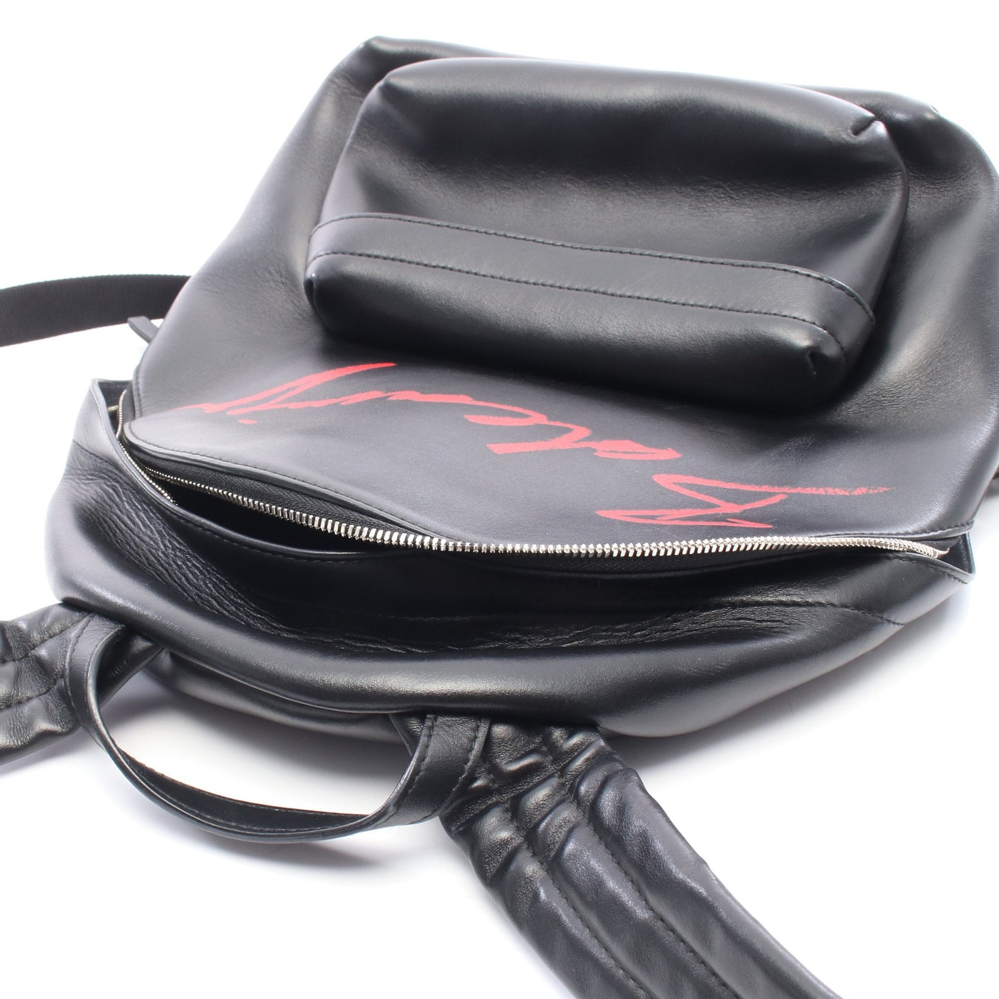 EVERYDAY BACKPACK エブリデイ バックパック リュックサック レザー ブラック レッド バレンシアガ