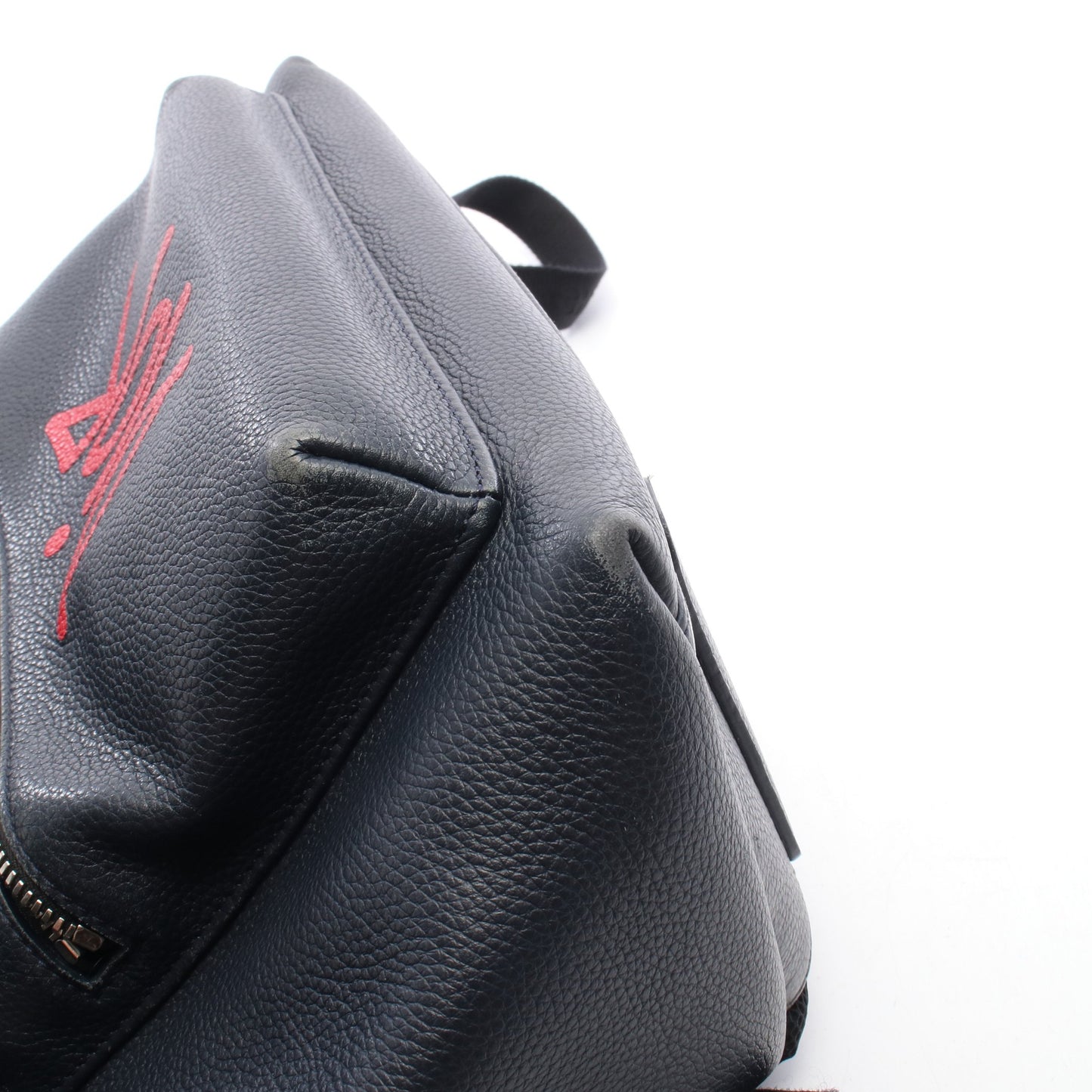 DIOR × Shawn Stussy RIDER バックパック リュックサック レザー ネイビー ディオール