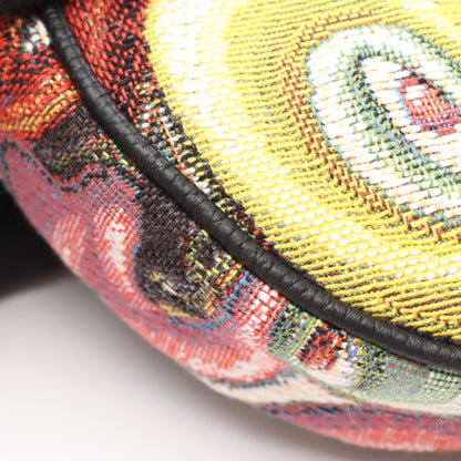 DIOL × KENNY SCHARF SADDLE サドル ボディバッグ キャンバス レザー ブラック マルチカラー クリスチャンディオール