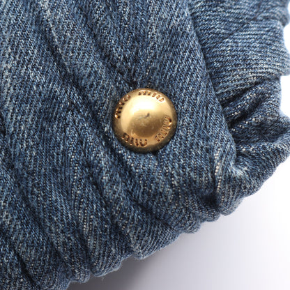 DENIM MATELASSE マテラッセ ハンドバッグ デニム レザー ネイビー ブラック ミュウミュウ