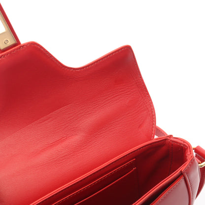 スモール ブザス 16セーズ ショルダーバッグ レザー レッド セリーヌ バッグ CELINE