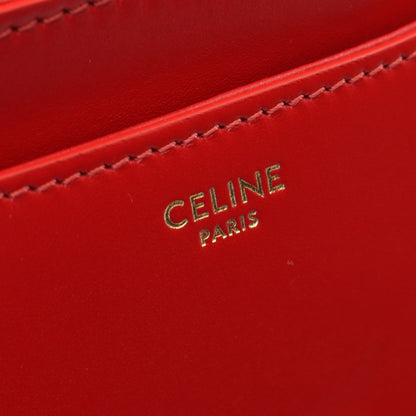 スモール ブザス 16セーズ ショルダーバッグ レザー レッド セリーヌ バッグ CELINE