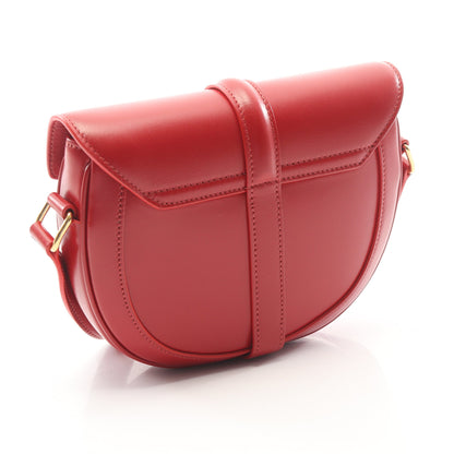 スモール ブザス 16セーズ ショルダーバッグ レザー レッド セリーヌ バッグ CELINE