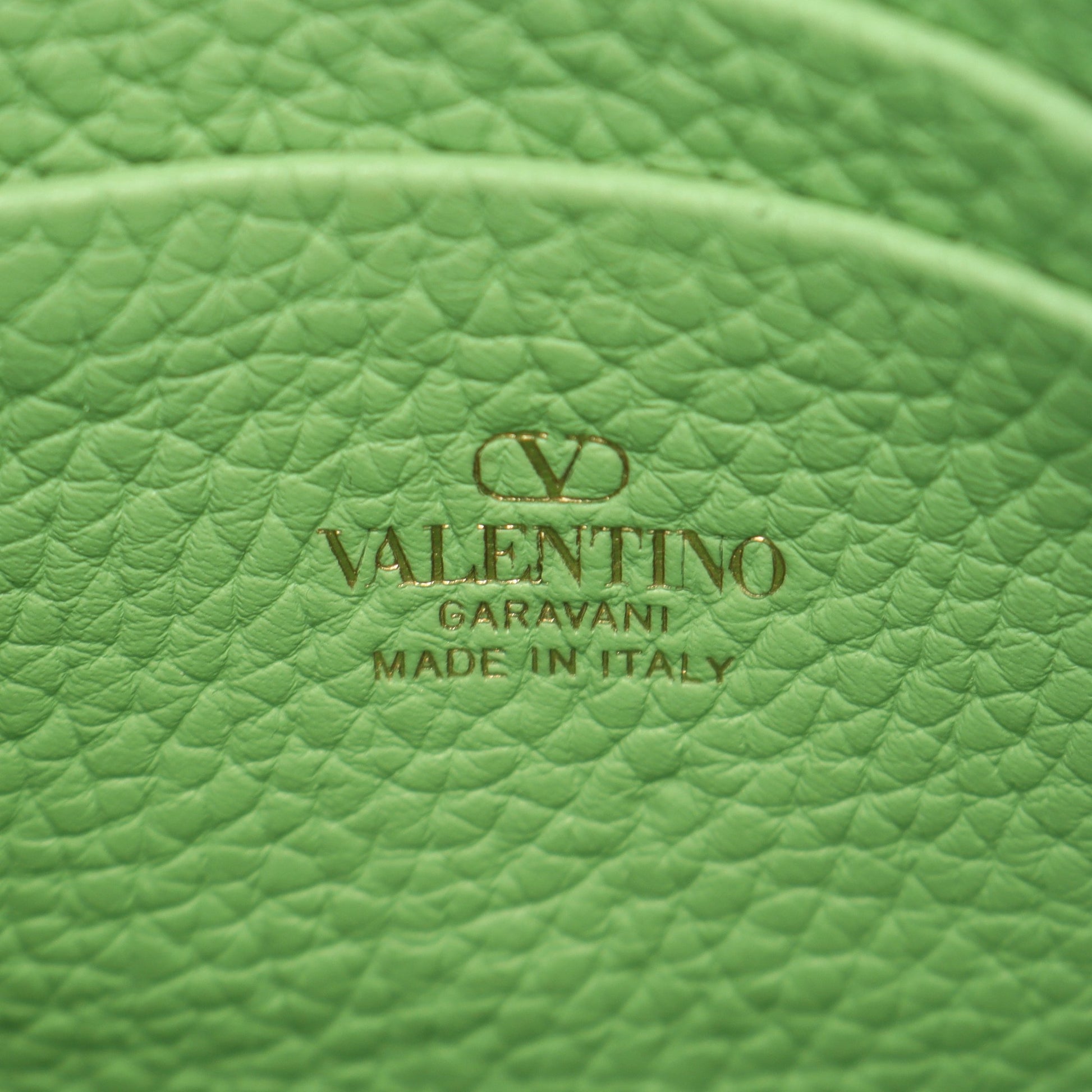 ロックスタッズ 2WAY ハンドバッグ レザー ライトグリーン ヴァレンティノガラヴァーニ バッグ VALENTINO GARAVANI