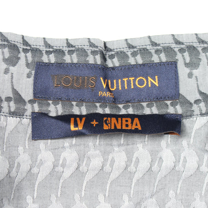 LOUIS VUITTON × NBA 総柄 半袖 シャツ コットン グレー ダークグレー ルイヴィトン