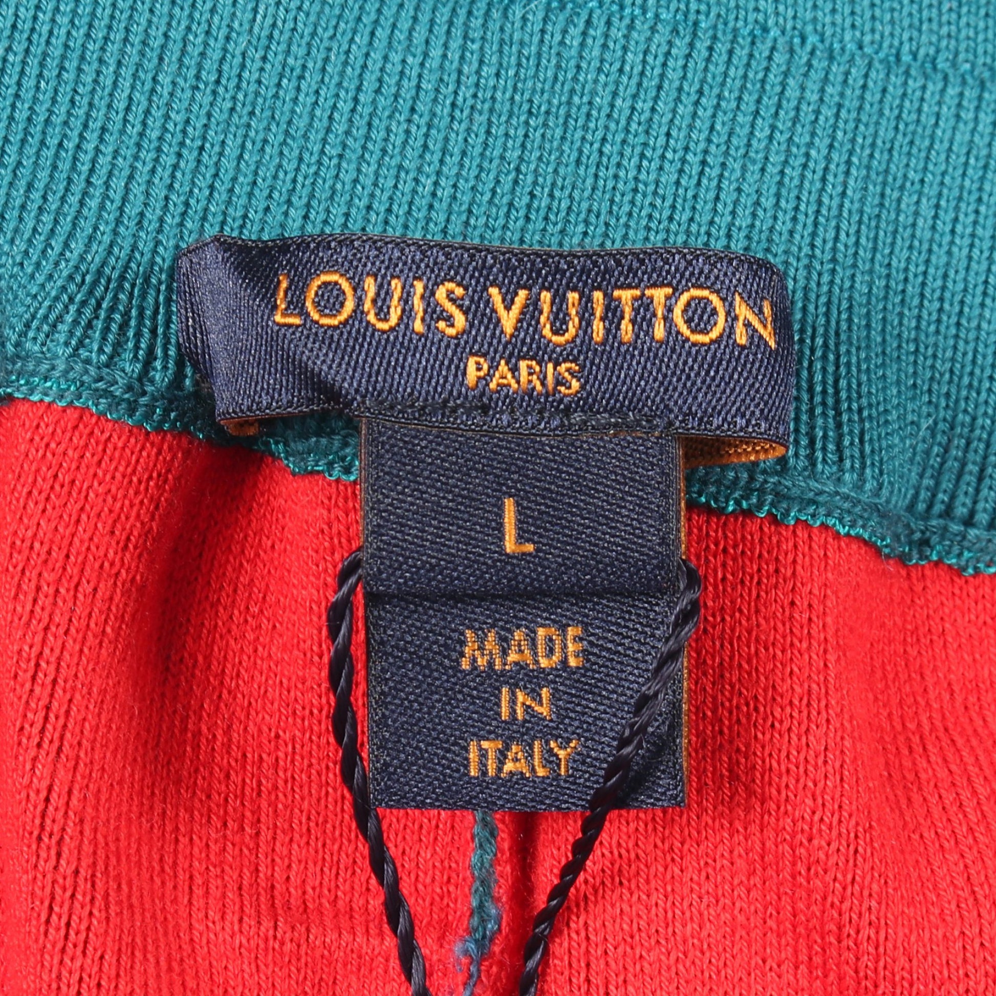 ニットパンツ ジョガーパンツ カシミヤ ウール ライトブルー ブルーグリーン レッド ルイヴィトン ボトムス LOUIS VUITTON