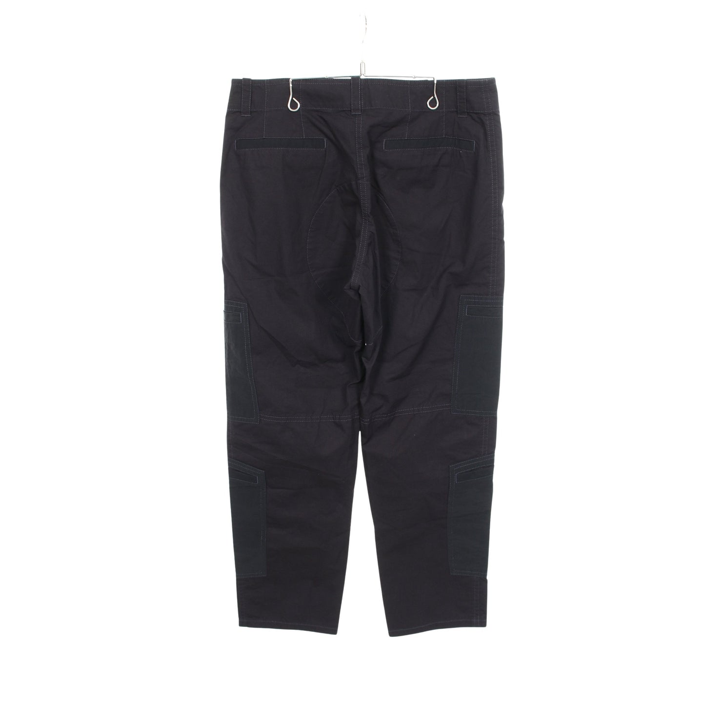 LVロゴ ナイロン切替 カーゴパンツ コットン キュプラ ナイロン ネイビー ルイヴィトン