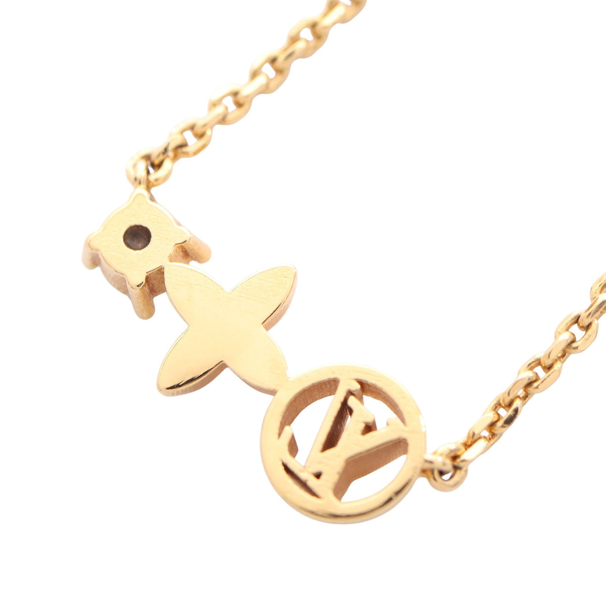 プティ ルイ ネックレス GP ラインストーン ゴールド クリア ルイヴィトン アクセサリー LOUIS VUITTON