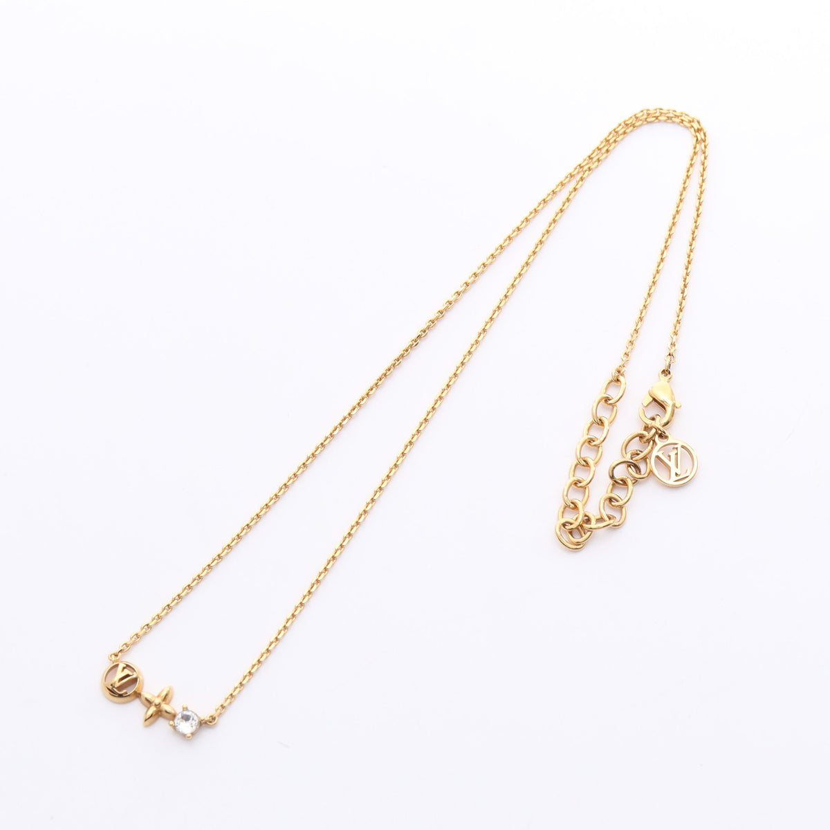 プティ ルイ ネックレス GP ラインストーン ゴールド クリア ルイヴィトン アクセサリー LOUIS VUITTON