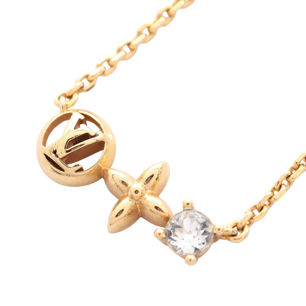 プティ ルイ ネックレス GP ラインストーン ゴールド クリア ルイヴィトン アクセサリー LOUIS VUITTON