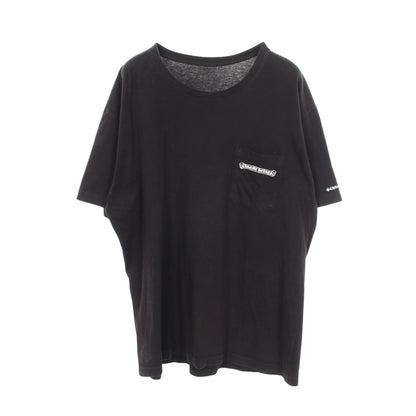 スクロールラベル ポケット付き 半袖Tシャツ コットン ブラック クロムハーツ