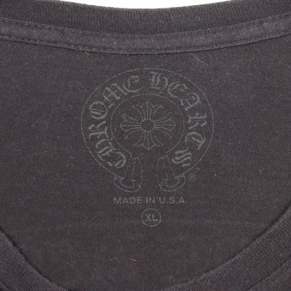 スクロールラベル ポケット付き 半袖Tシャツ コットン ブラック クロムハーツ