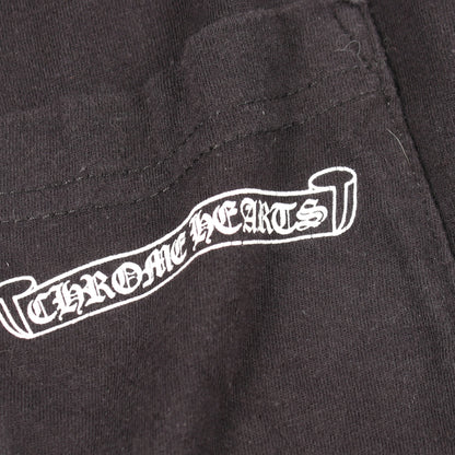 スクロールラベル ポケット付き 半袖Tシャツ コットン ブラック クロムハーツ