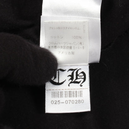 スクロールラベル ポケット付き 半袖Tシャツ コットン ブラック クロムハーツ