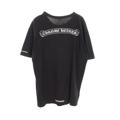 スクロールラベル ポケット付き 半袖Tシャツ コットン ブラック クロムハーツ