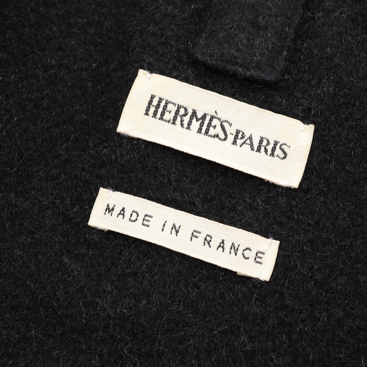 ダブルフェイス コート カシミヤ ブラック エルメス アウター HERMES