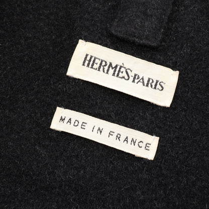 ダブルフェイス コート カシミヤ ブラック エルメス アウター HERMES