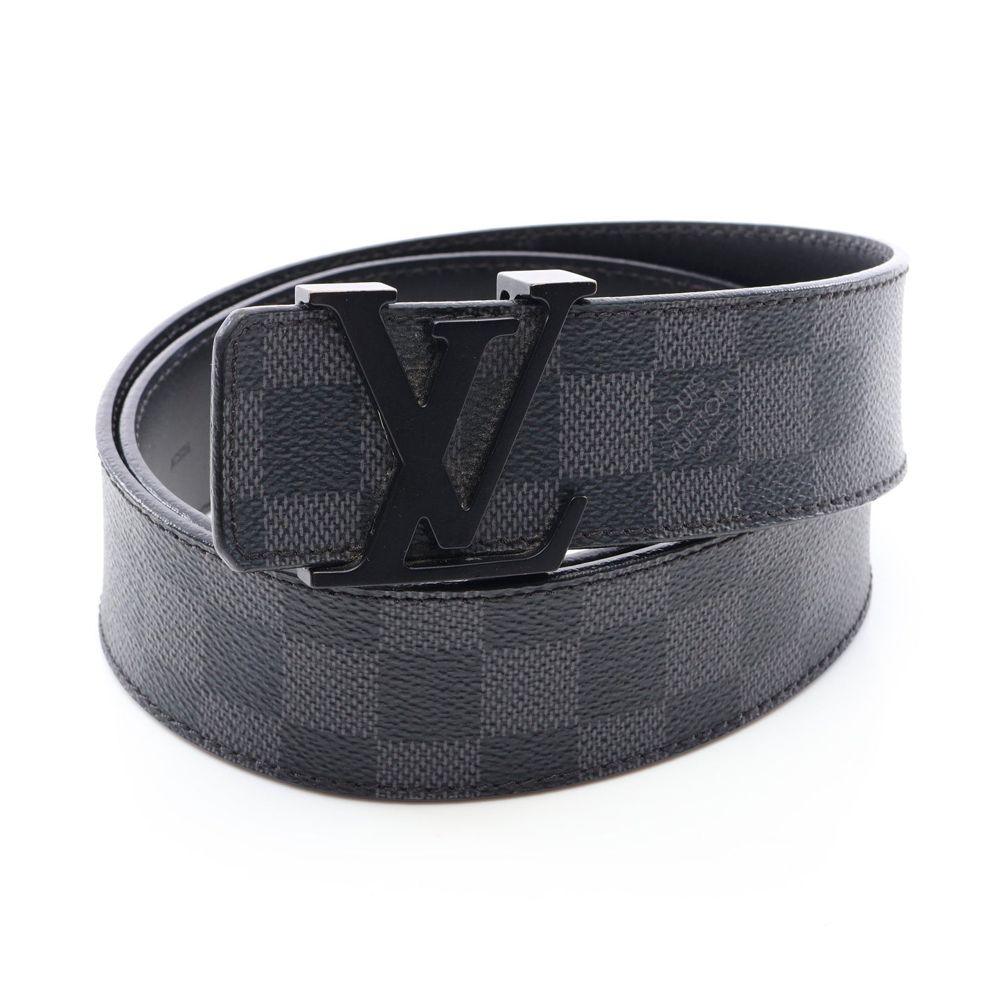 サンチュール LV イニシアル ダミエグラフィット ベルト PVC ブラック ルイヴィトン