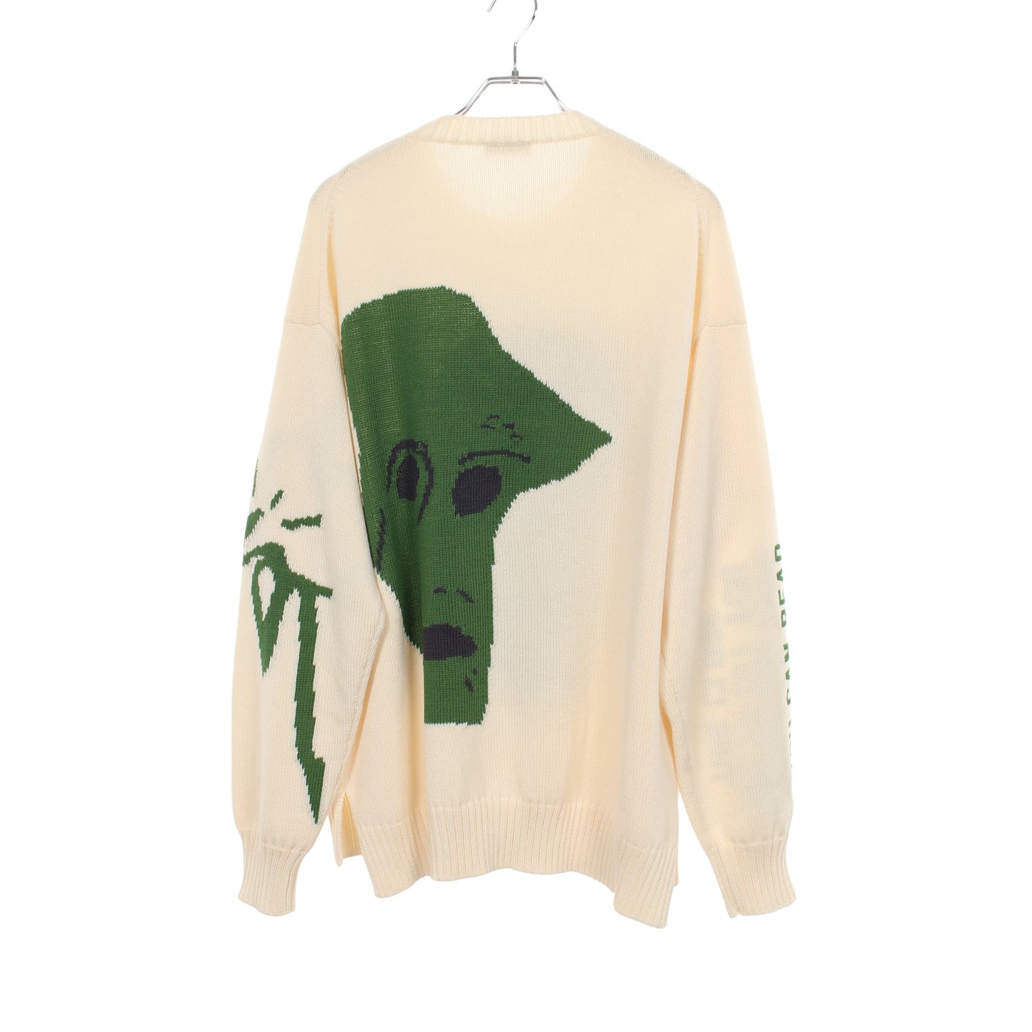 DIOR × TRAVIS SCOTT CACTUS JACK 22AW クルーネックセーター ニット ウール オフホワイト グリーン クリスチャンディオール