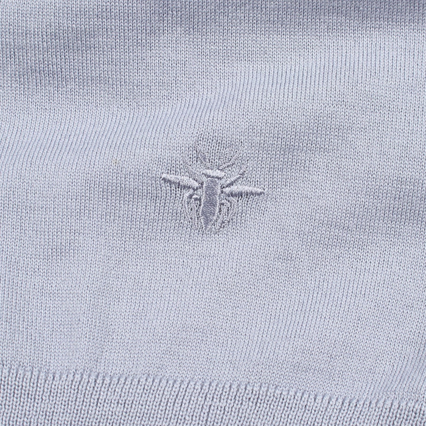 ビー刺繍 クルーネック ニット ウール グレー ディオール
