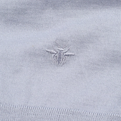 ビー刺繍 クルーネック ニット ウール グレー ディオール