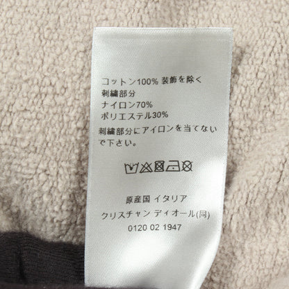 CDロゴ エンブロイダリー 刺繍 スウェットシャツ コットン グレー クリスチャンディオール