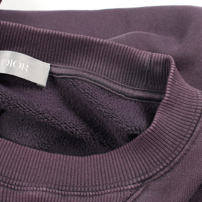DIOR × PETER DOIG 刺繍 ユーズド加工 スウェットシャツ コットン パープル クリスチャンディオール トップス Christian Dior