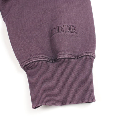 DIOR × PETER DOIG 刺繍 ユーズド加工 スウェットシャツ コットン パープル クリスチャンディオール トップス Christian Dior