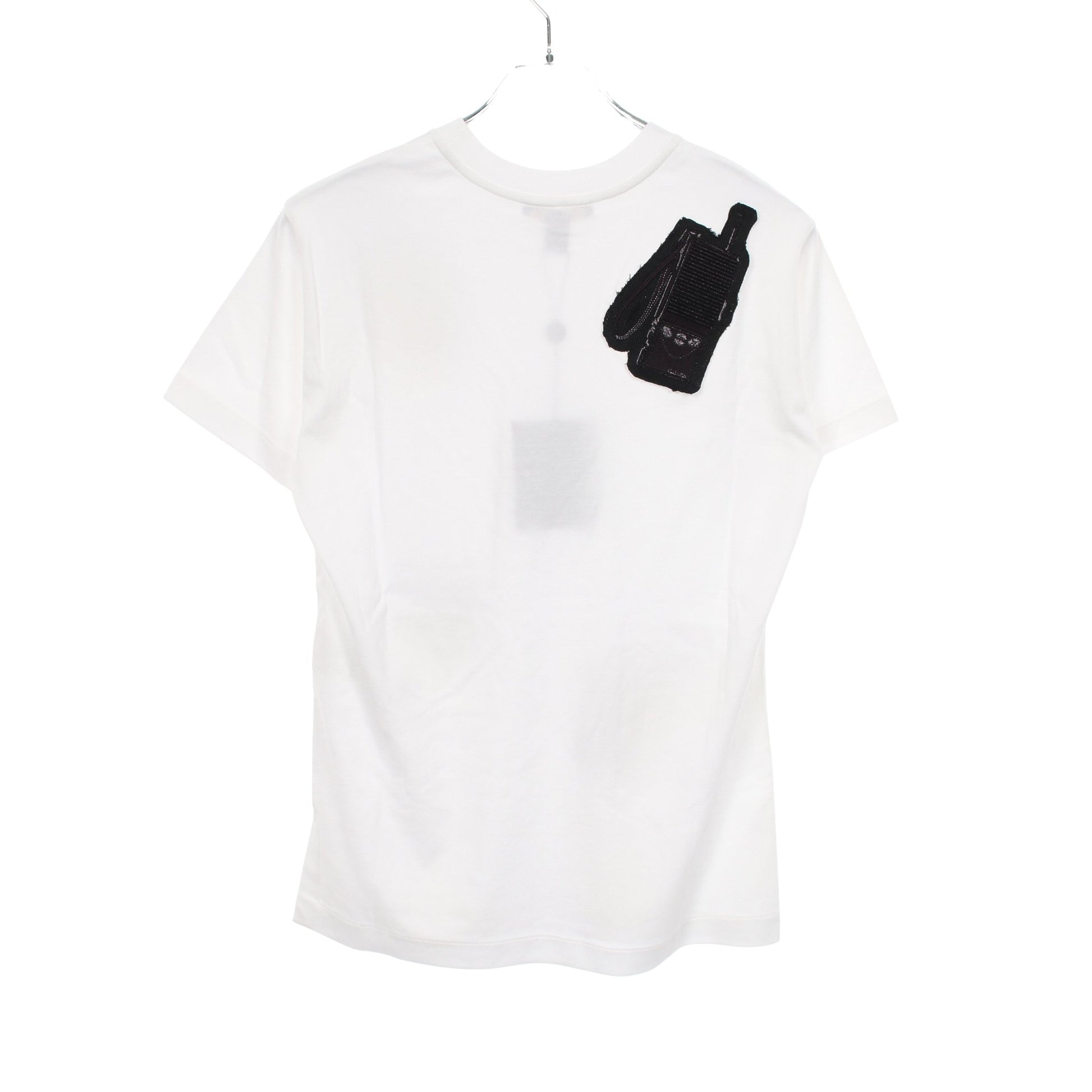 パッチ付き クルーネック 半袖Tシャツ コットン ホワイト ルイヴィトン トップス LOUIS VUITTON