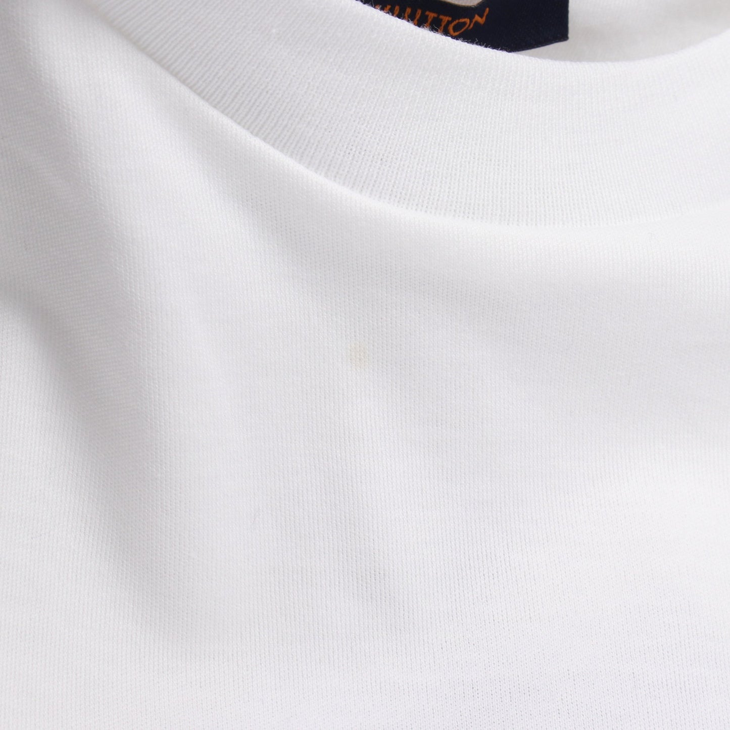 パッチ付き クルーネック 半袖Tシャツ コットン ホワイト ルイヴィトン トップス LOUIS VUITTON