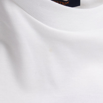 パッチ付き クルーネック 半袖Tシャツ コットン ホワイト ルイヴィトン トップス LOUIS VUITTON