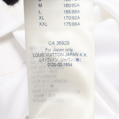 パッチ付き クルーネック 半袖Tシャツ コットン ホワイト ルイヴィトン トップス LOUIS VUITTON