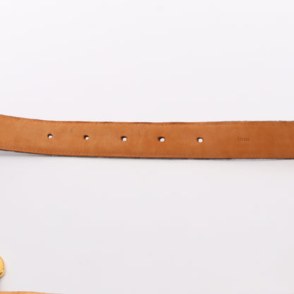 サンチュール モノグラムデニム ゴールド金具 ベルト デニム ブルー ルイヴィトン