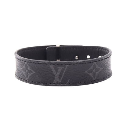 ブラスレ LVスリム モノグラムエクリプス ブレスレット PVC レザー ブラック ルイヴィトン アクセサリー LOUIS VUITTON