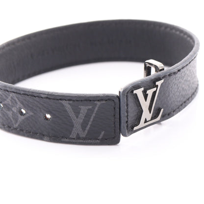 ブラスレ LVスリム モノグラムエクリプス ブレスレット PVC レザー ブラック ルイヴィトン アクセサリー LOUIS VUITTON