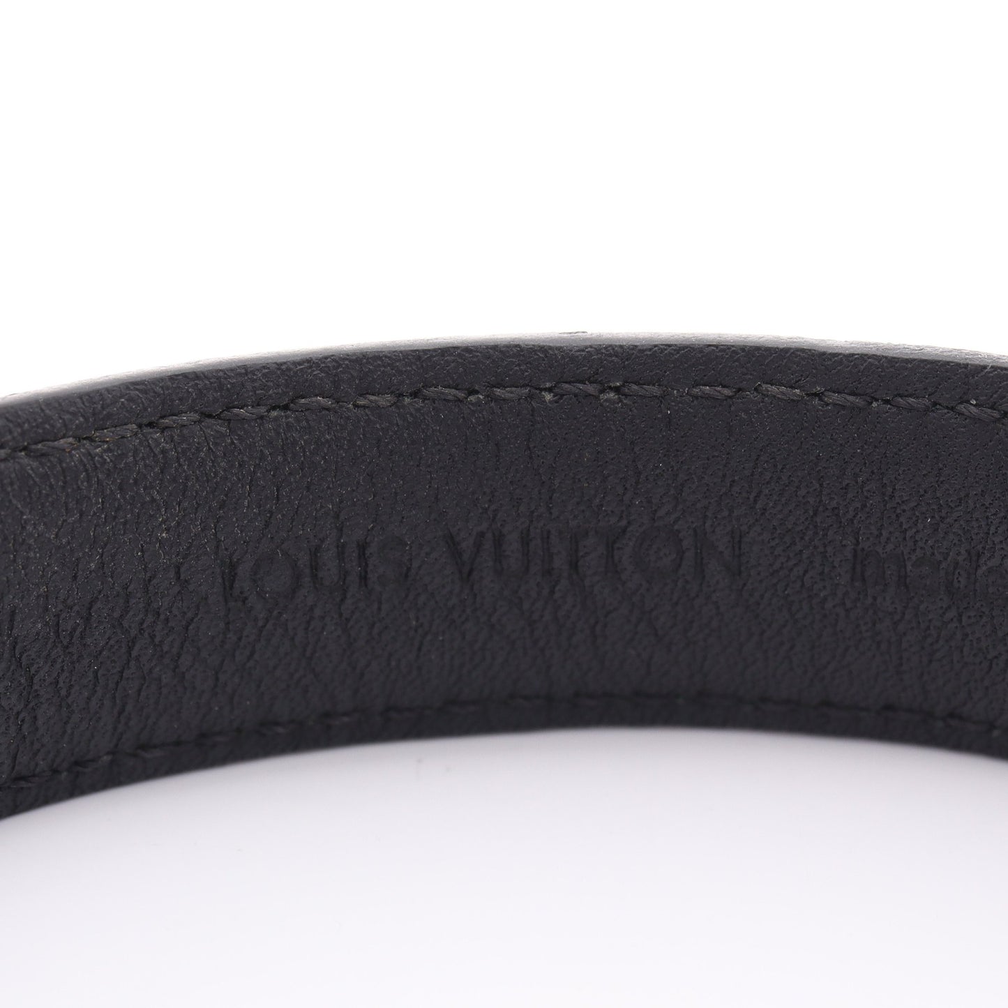 ブラスレ LVスリム モノグラムエクリプス ブレスレット PVC レザー ブラック ルイヴィトン アクセサリー LOUIS VUITTON