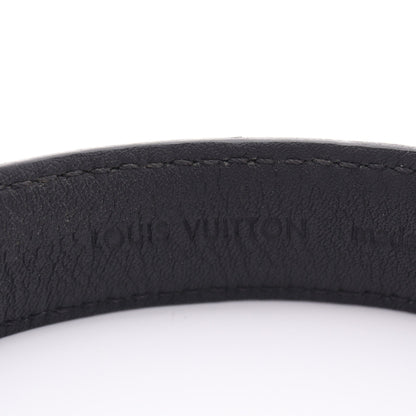 ブラスレ LVスリム モノグラムエクリプス ブレスレット PVC レザー ブラック ルイヴィトン アクセサリー LOUIS VUITTON