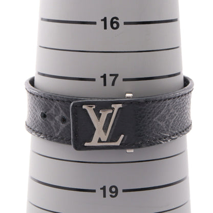 ブラスレ LVスリム モノグラムエクリプス ブレスレット PVC レザー ブラック ルイヴィトン アクセサリー LOUIS VUITTON