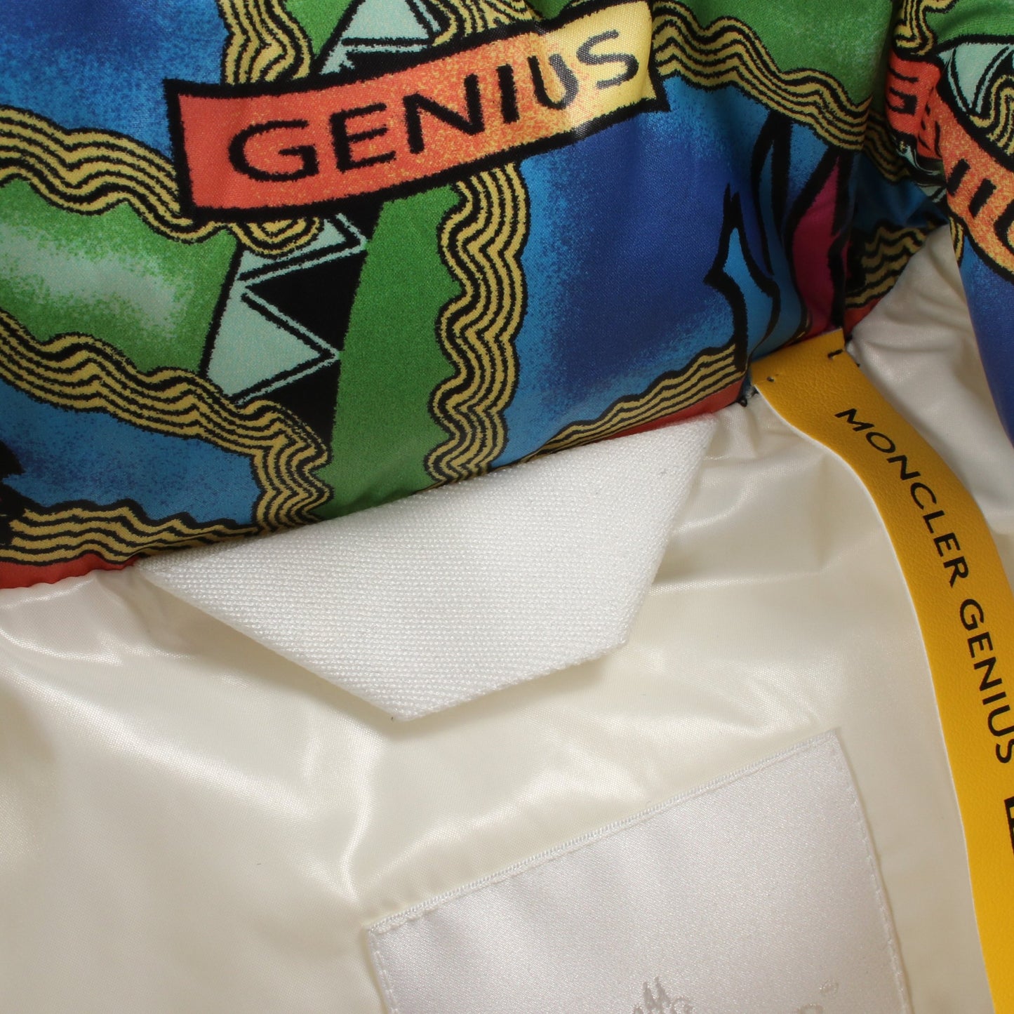 GENIUS 2 MONCLER 1952 総柄 ダウンベスト ナイロン ブルー マルチカラー モンクレール