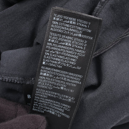 フェイクレイヤード ダメージ加工 フード付き ワンピース コットン ネイビー バレンシアガ