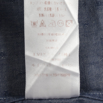 モノグラム 総柄 長袖 シャツ コットン ブルーグレー ルイヴィトン