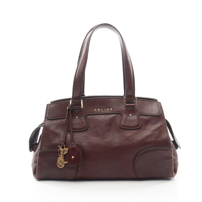 ハンドバッグ レザー ダークブラウン セリーヌ バッグ CELINE